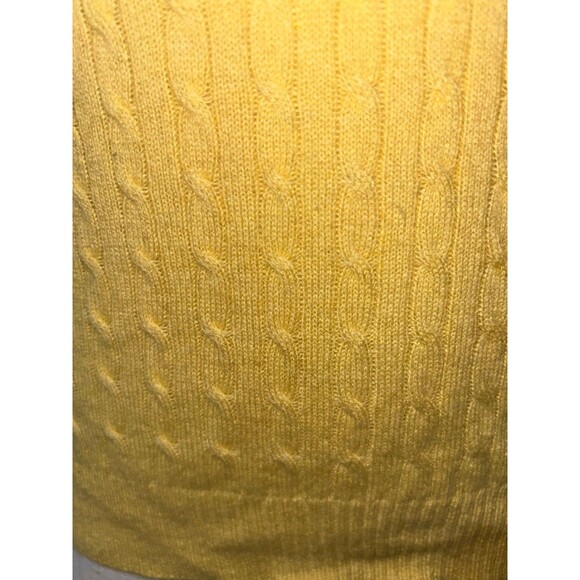 Tweeds Women’s 100% 2-Ply Cashmere Scoop Neck Sweater size L Butter Yellow - Picture 3 of 7